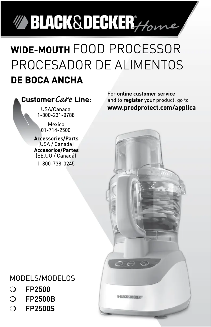 Página 1 del manual Manual de usuario Black & Decker FP2500B