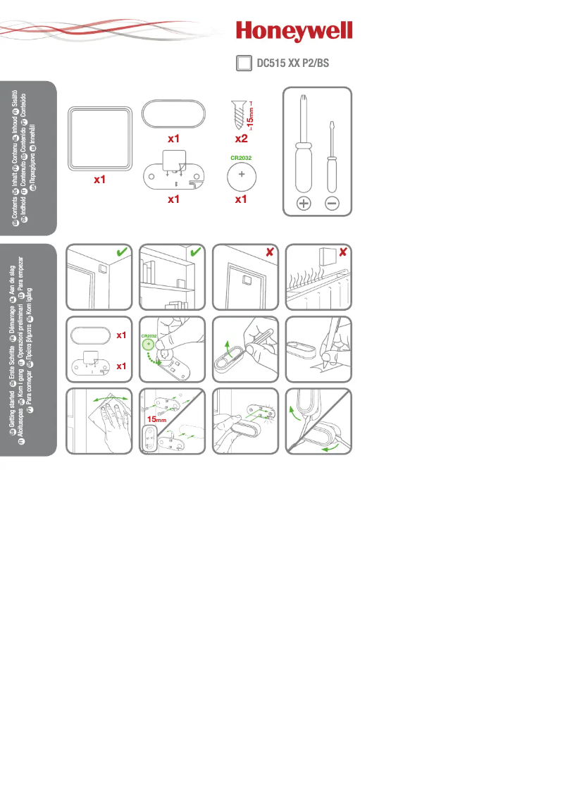 Page 1 de la notice Manuel utilisateur Honeywell DC515SP2