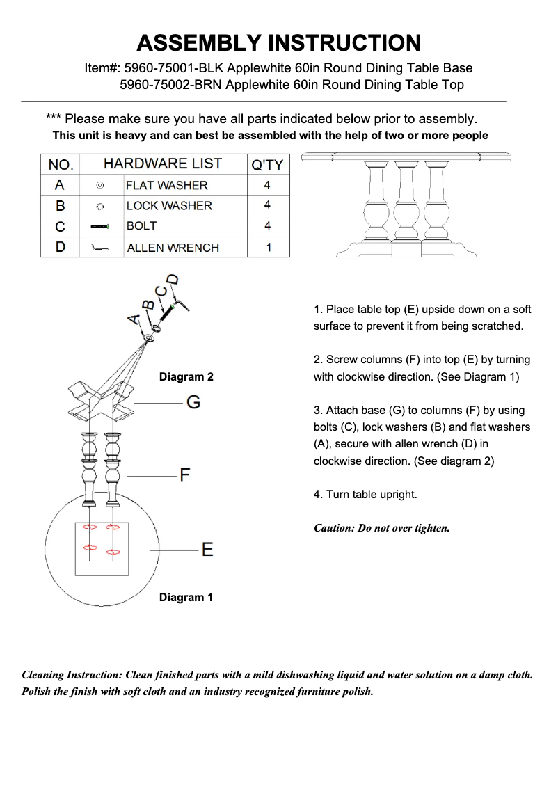 Page n°1 - Manuel utilisateur Hooker 5960-75002-BRN