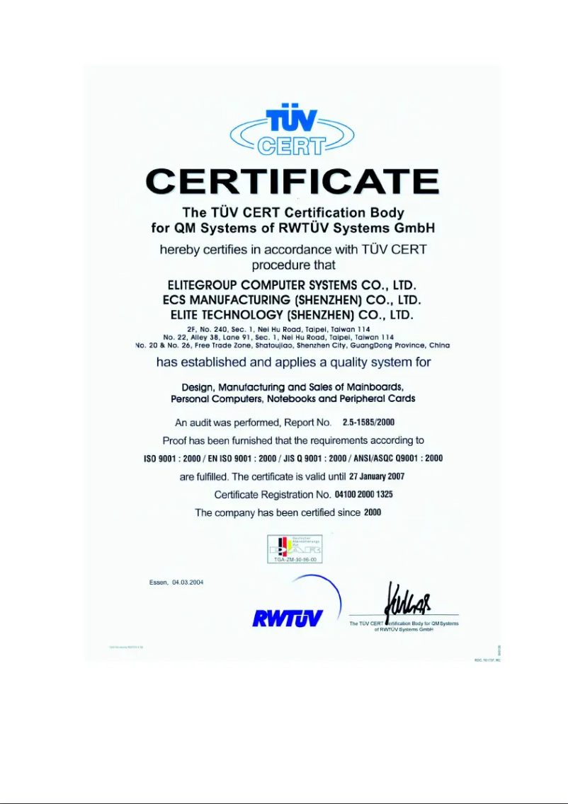 Page 1 de la notice Manuel utilisateur ECS RS400-A