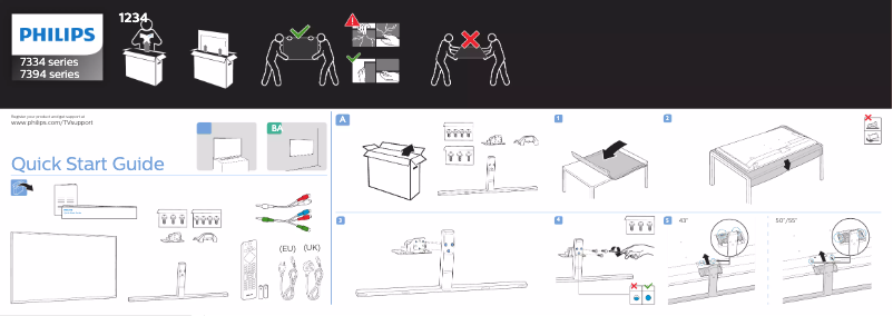 Página 1 del manual Guía de inicio rápido Philips 7300 series 43PUS7334