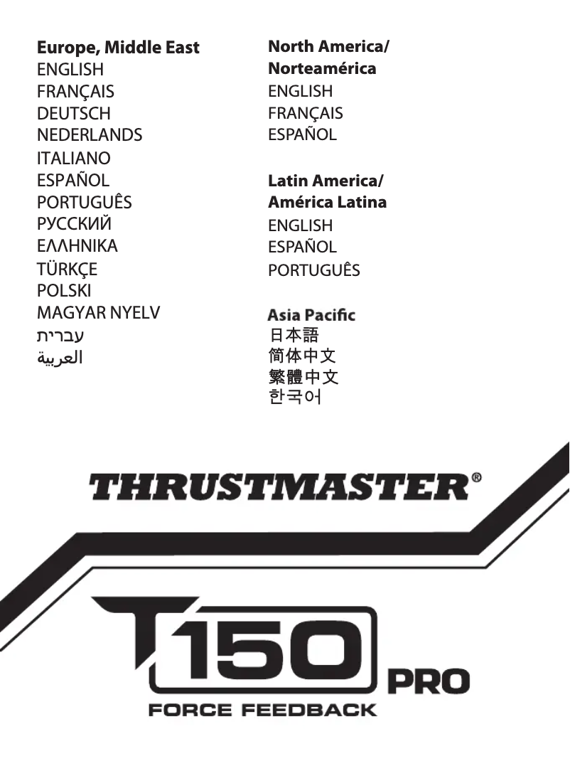 Page n°1 - Manuel utilisateur Thrustmaster T150 Force Feedback