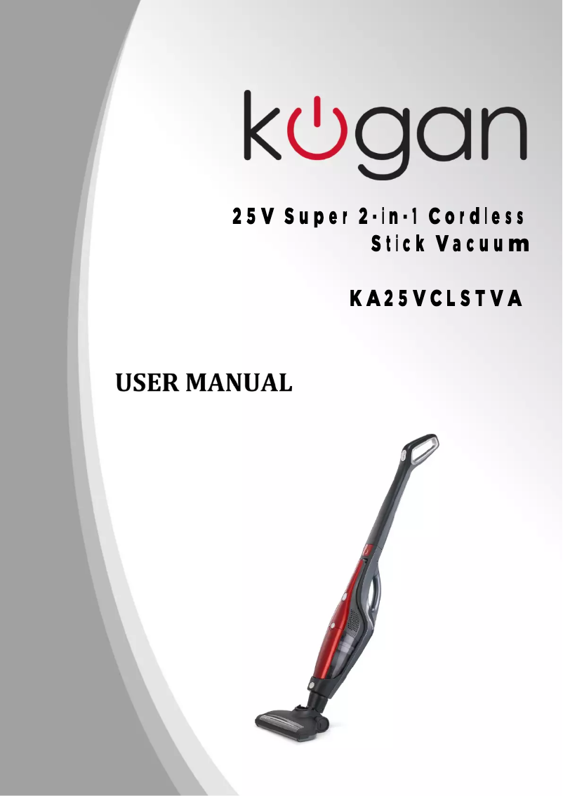 Page 1 of the manual User Manual Kogan 2 in 1 Cordless 25V