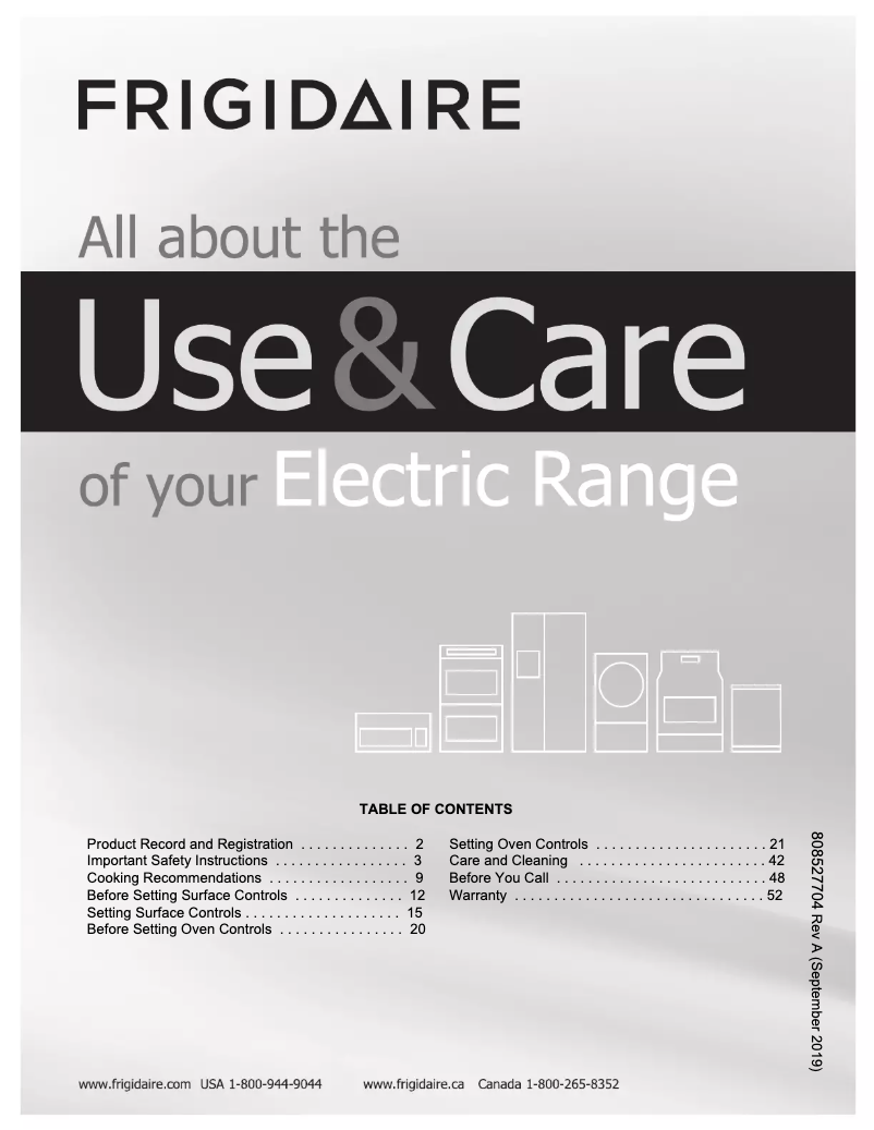 Image de la première page du manuel de l'appareil GCRE3060AD