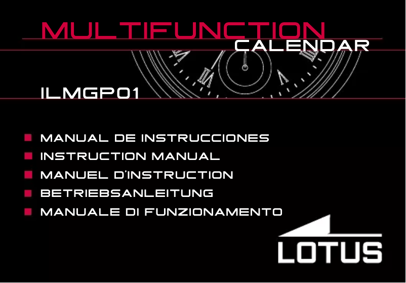 Page n°1 - Manuel utilisateur Lotus 18325