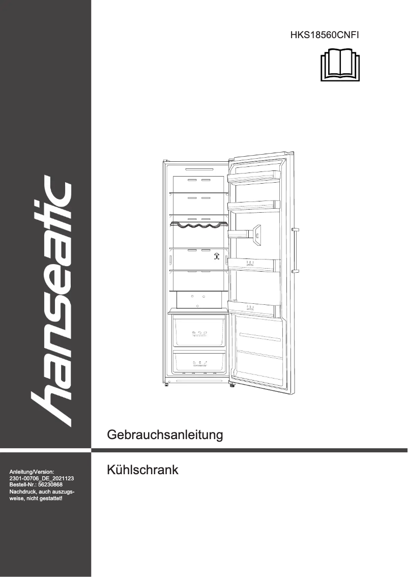 Página 1 del manual Manual de usuario Hanseatic HKS18560CNFI