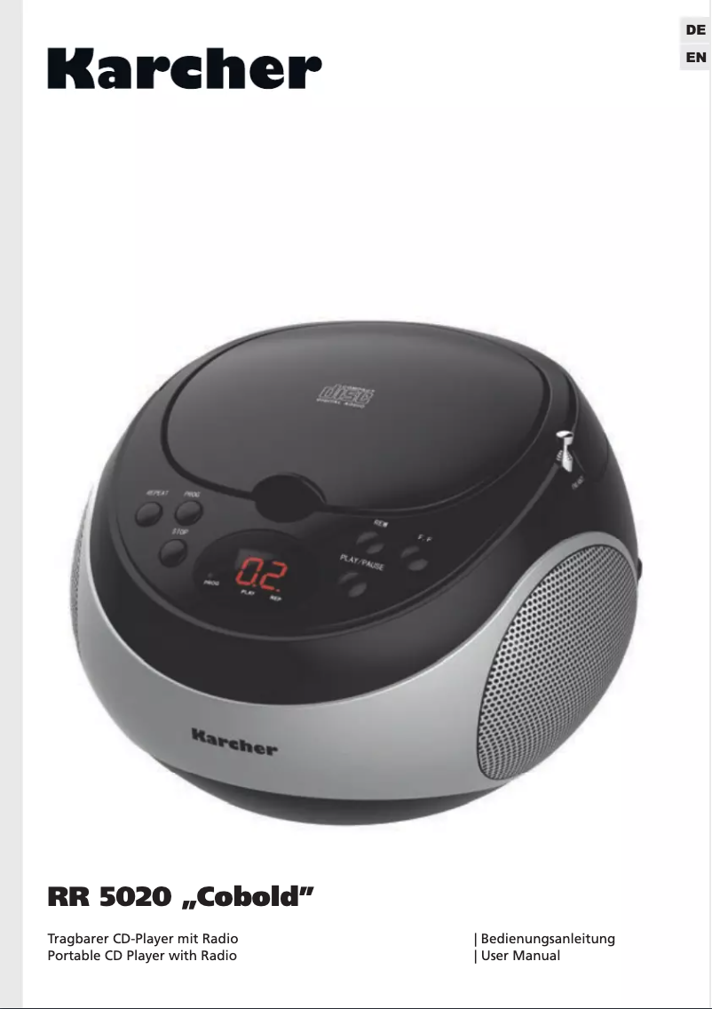 Page 1 de la notice Manuel utilisateur Karcher Audio RR 5020