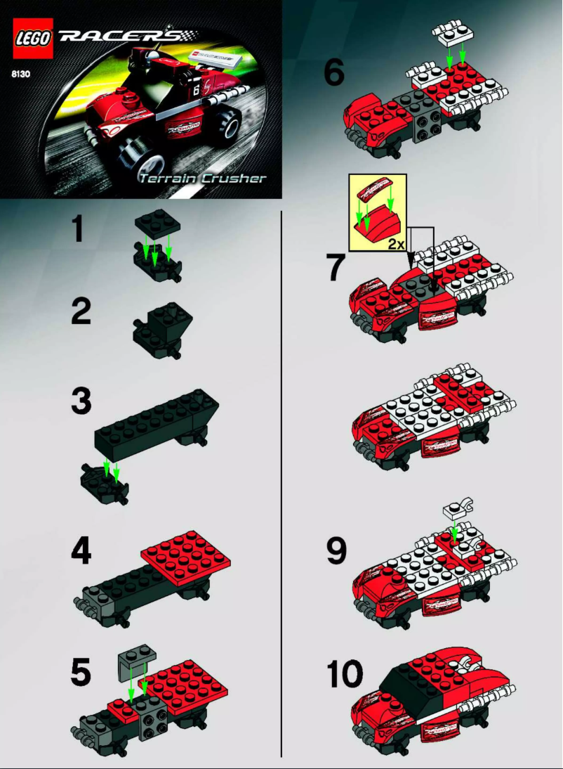 Page 1 de la notice Manuel utilisateur Lego Racers 8130