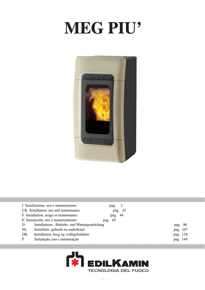 Image de la première page du manuel de l'appareil MEG PIU