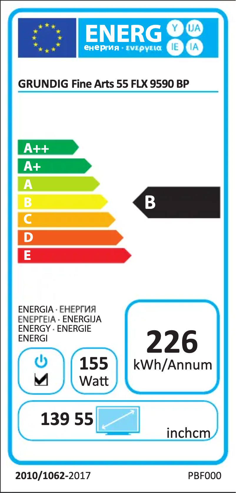 Page 1 de la notice Manuel utilisateur Grundig Fine Arts 55 FLX 9590 BP