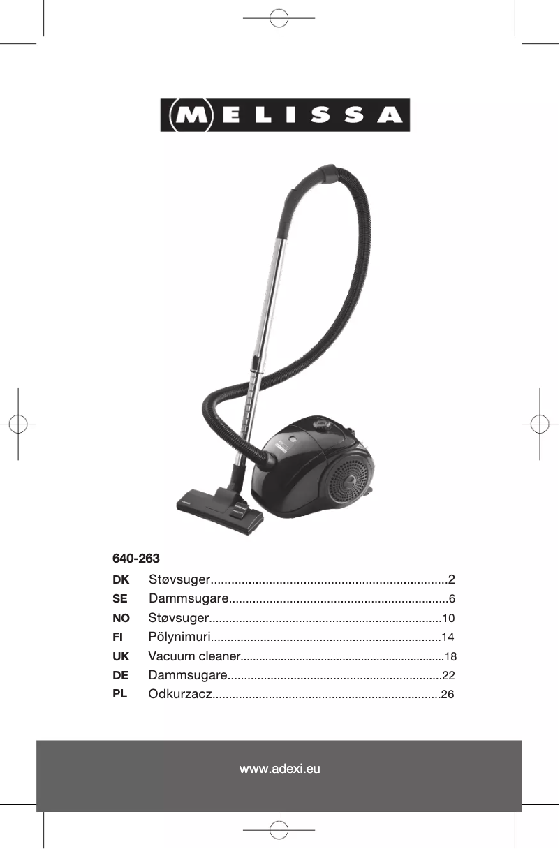 Image de la première page du manuel de l'appareil 640-263