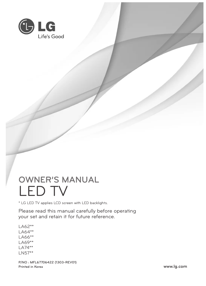 Page n°1 - Manuel utilisateur LG 55LA6620