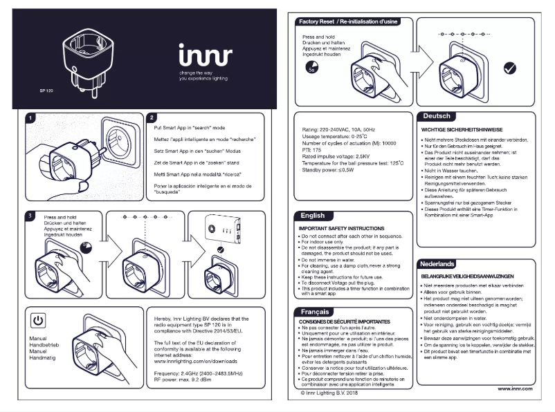 Image de la première page du manuel de l'appareil SP 120
