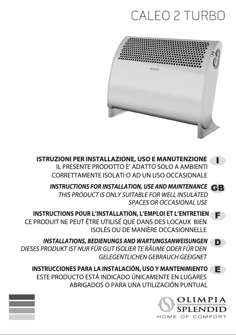 Image de la première page du manuel de l'appareil Caleo T