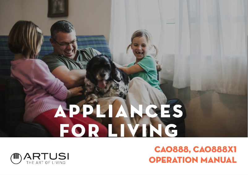 Page 1 de la notice Manuel utilisateur Artusi CAO888X