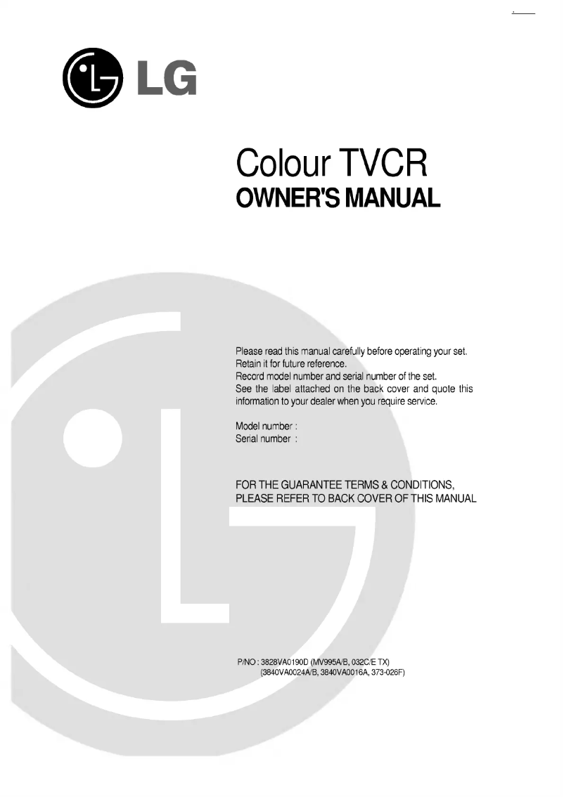 Página 1 del manual Manual de usuario LG KE-20P30X