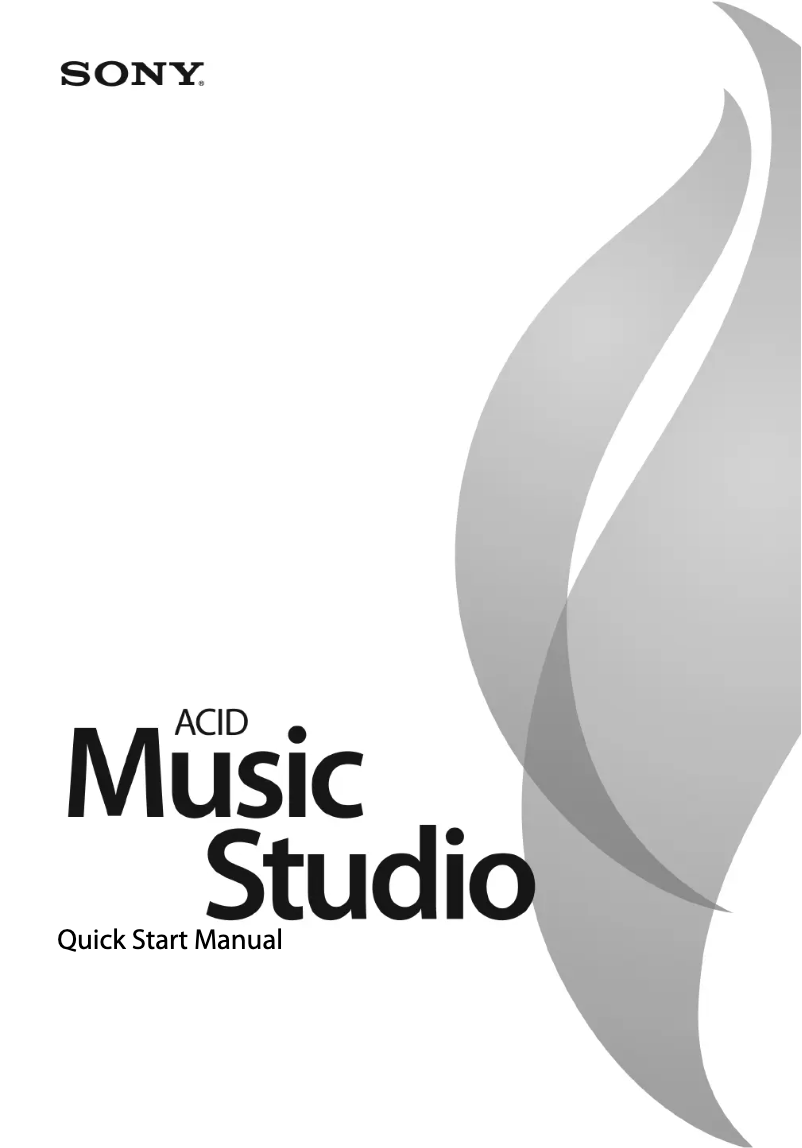 Image de la première page du manuel de l'appareil Acid Music Studio 7.0