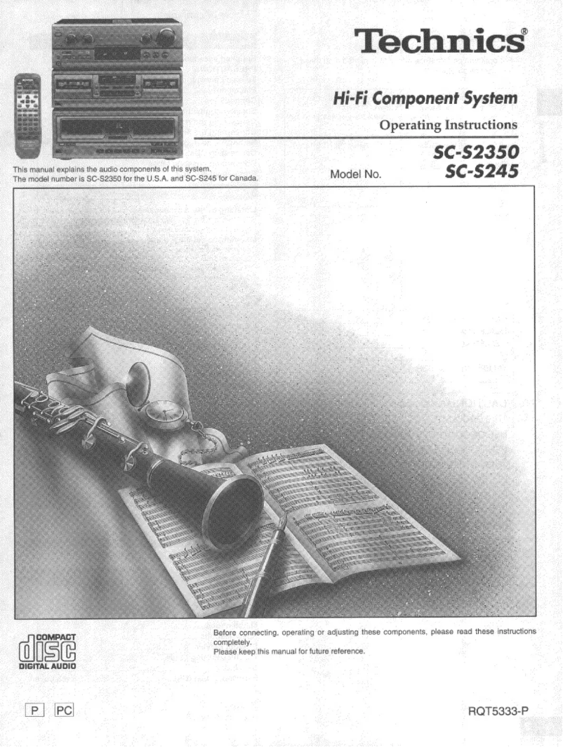 Page 1 de la notice Manuel utilisateur Technics SC-S2350