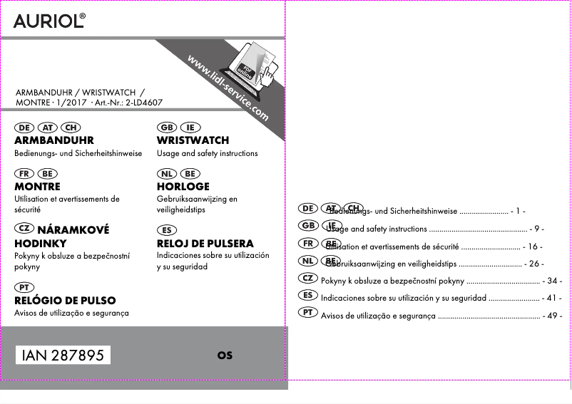 Imagen de la primera página del manual del dispositivo IAN 287895