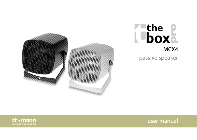 Page 1 de la notice Manuel utilisateur The Box Pro MCX4