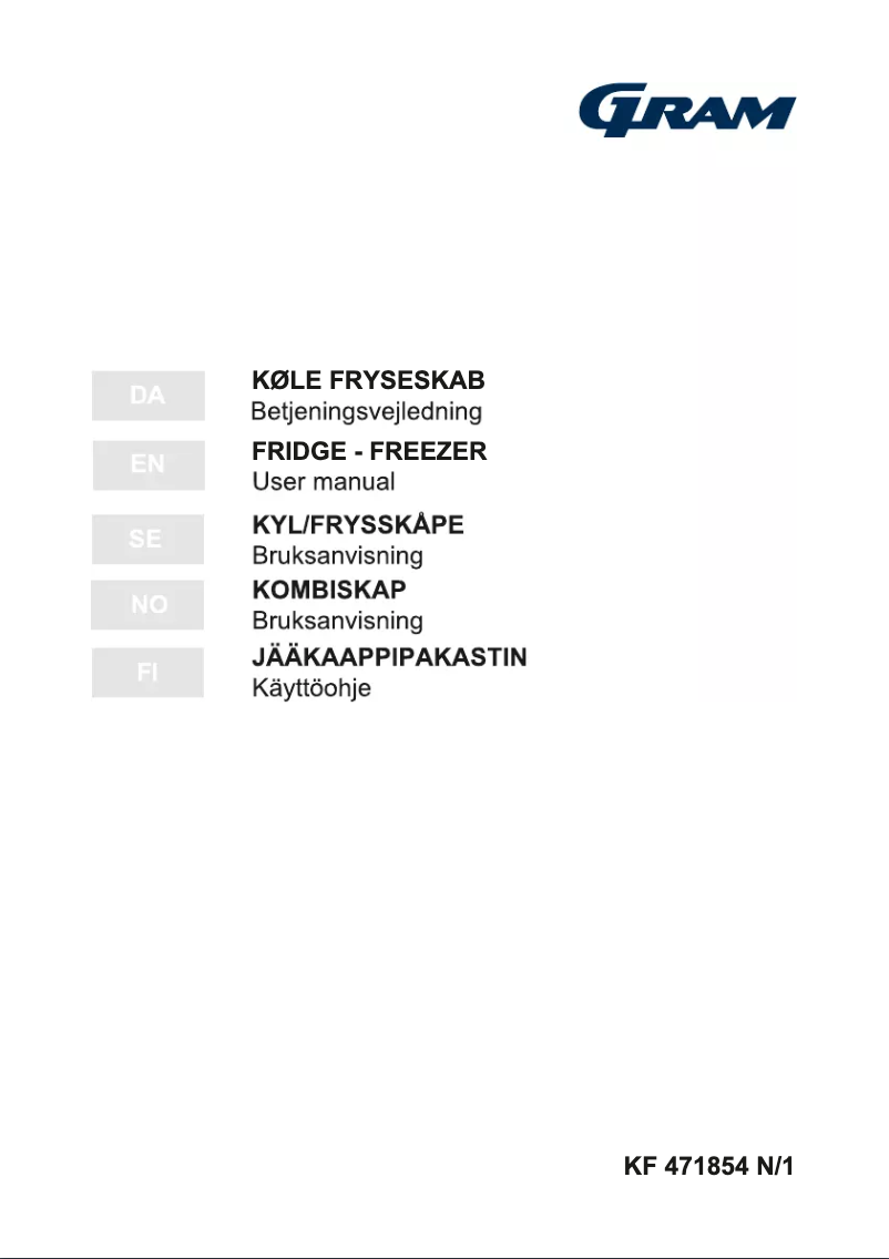 Page n°1 - Mode d'emploi Gram KF 471854 N/1
