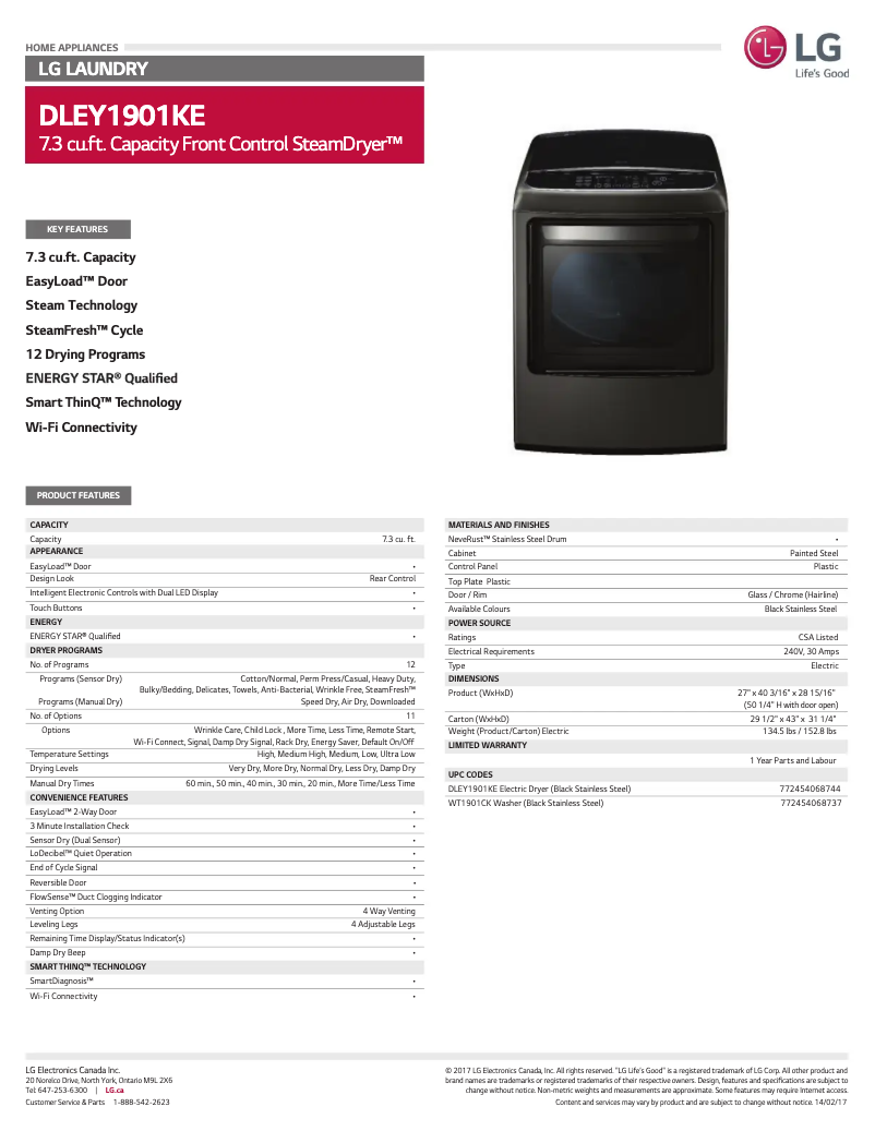 Imagen de la primera página del manual del dispositivo DLEY1901KE