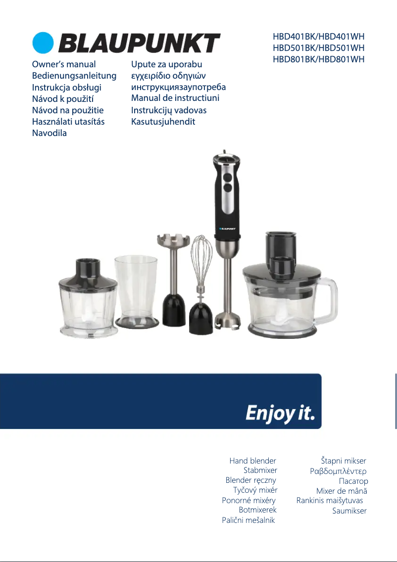 Page n°1 - Manuel utilisateur Blaupunkt HBD501WH