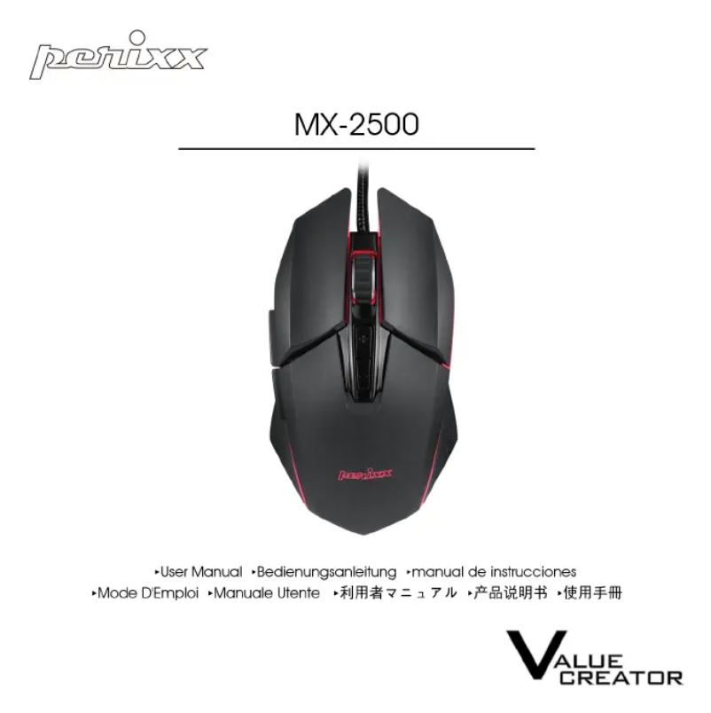 Page n°1 - Manuel utilisateur Perixx MX-2500