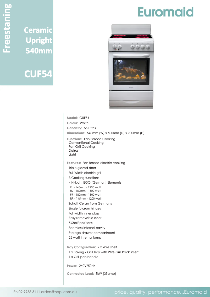 Image de la première page du manuel de l'appareil CUF54