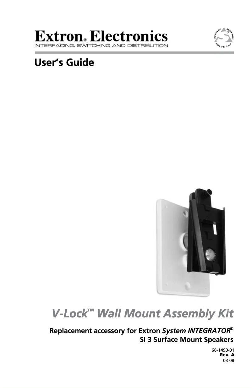 Image de la première page du manuel de l'appareil V-Lock