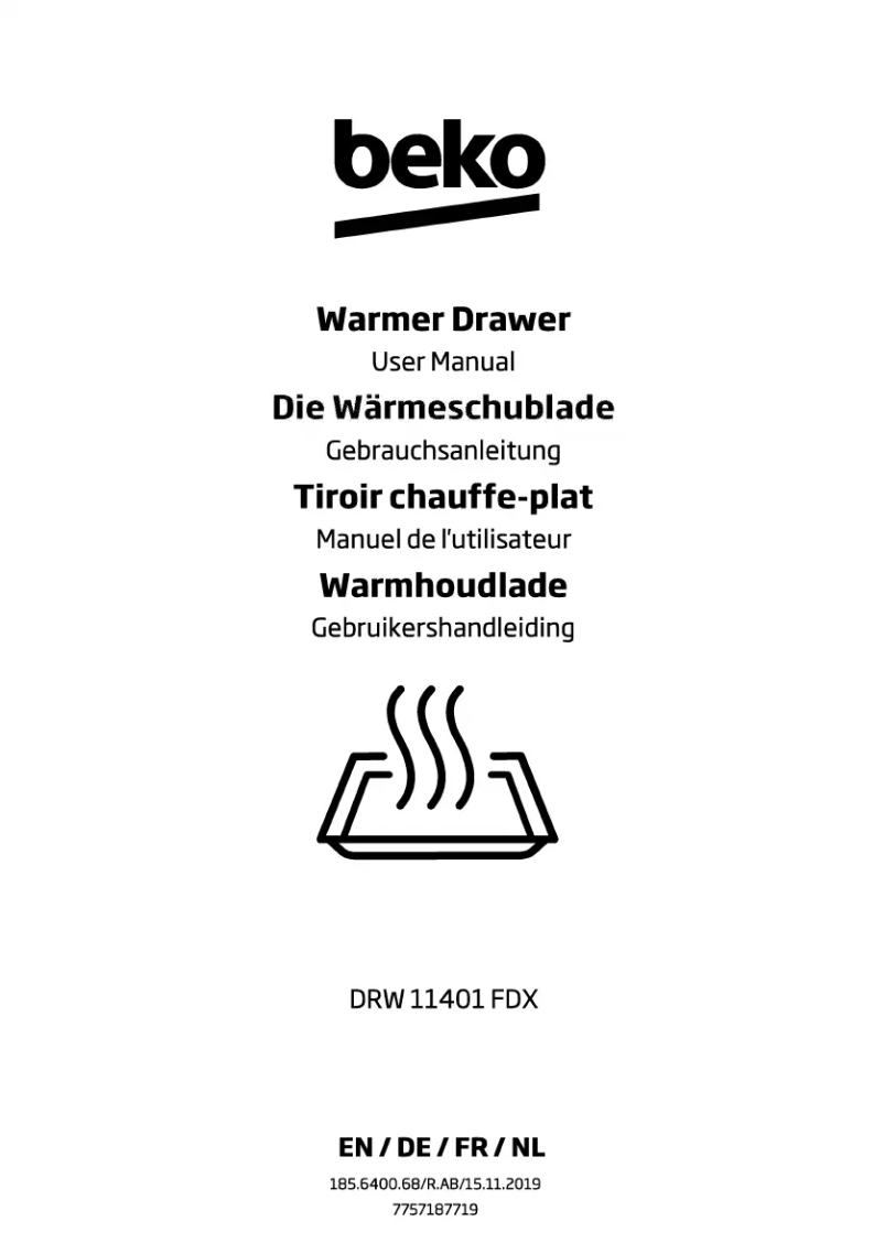 Image de la première page du manuel de l'appareil DRW 11401 FDX