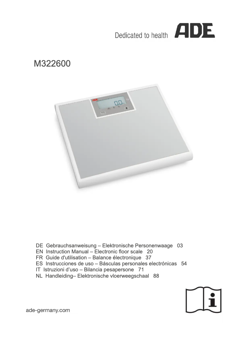 Image de la première page du manuel de l'appareil M322600