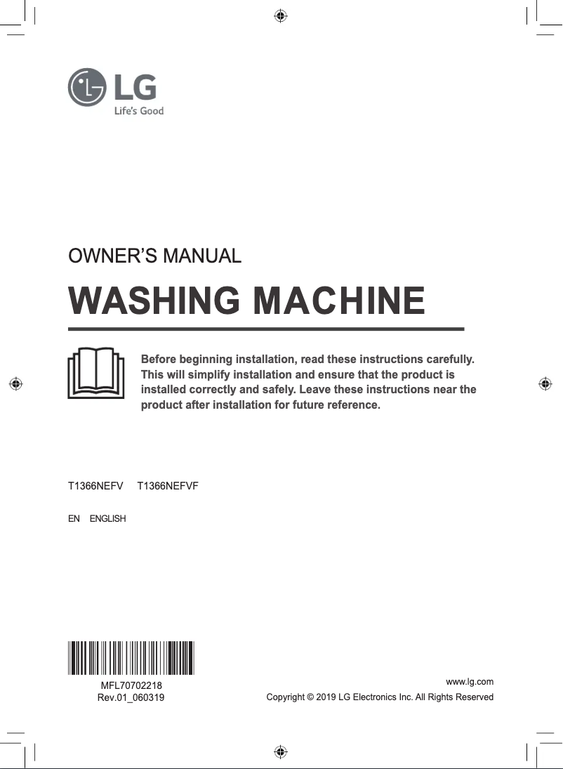 Página 1 del manual Manual de usuario LG T1366NEFVF