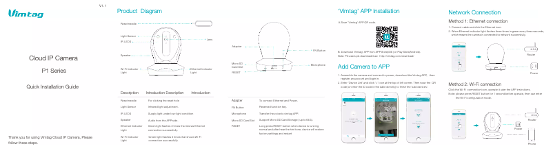 Page n°1 - Manuel utilisateur Vimtag P1-S