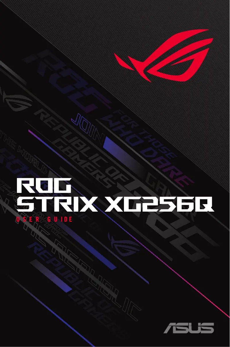 Page 1 de la notice Manuel utilisateur Asus ROG Strix XG256Q