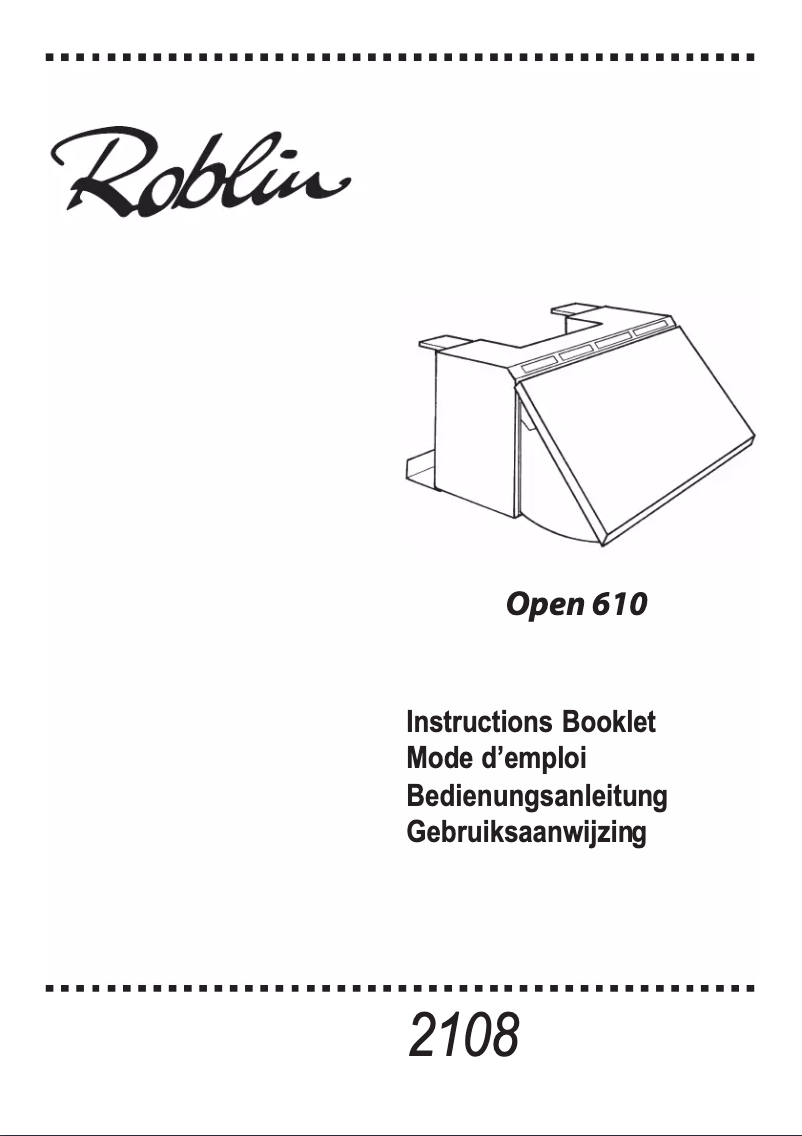 Page 1 de la notice Manuel utilisateur Roblin Open 610 Escamotable