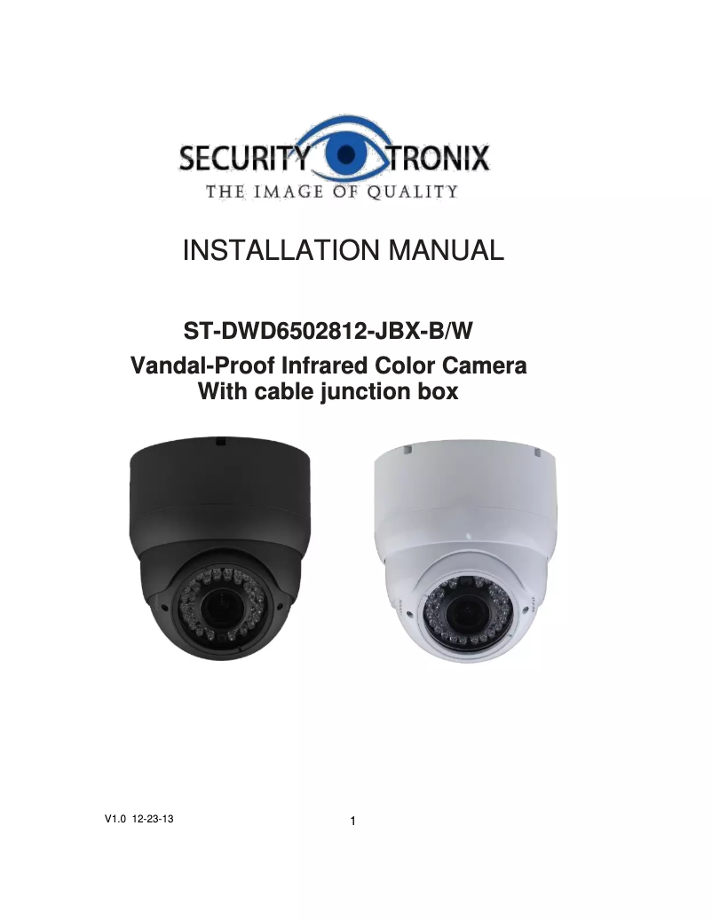 Page n°1 - Manuel utilisateur Security Tronix ST-DWD6502812-JBX-W