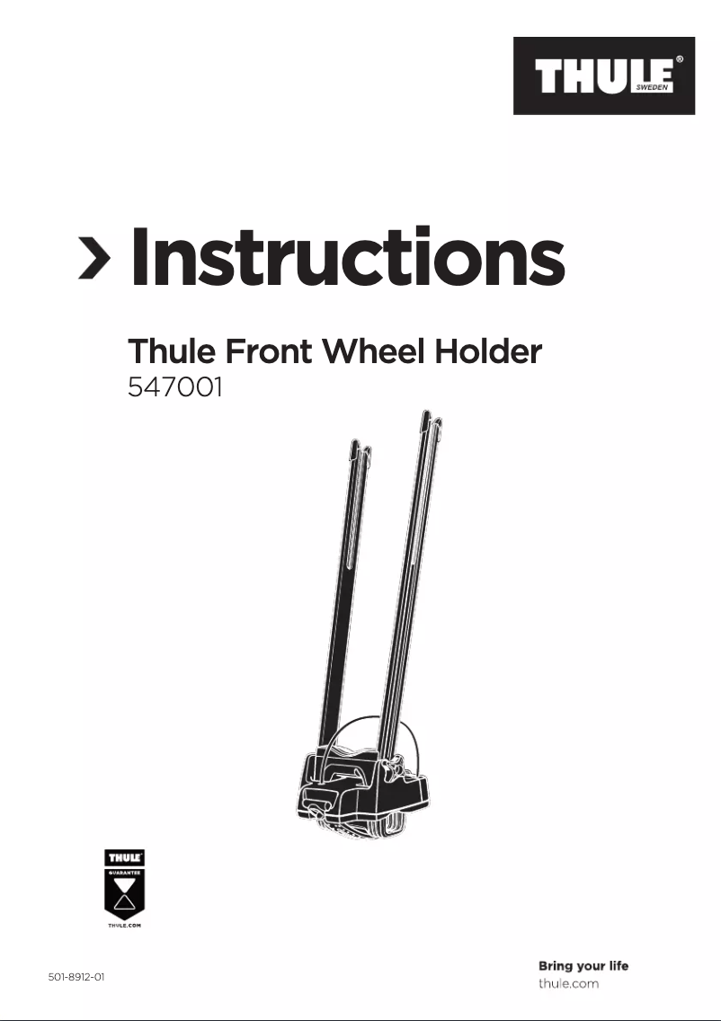 Image de la première page du manuel de l'appareil Front Wheel Holder