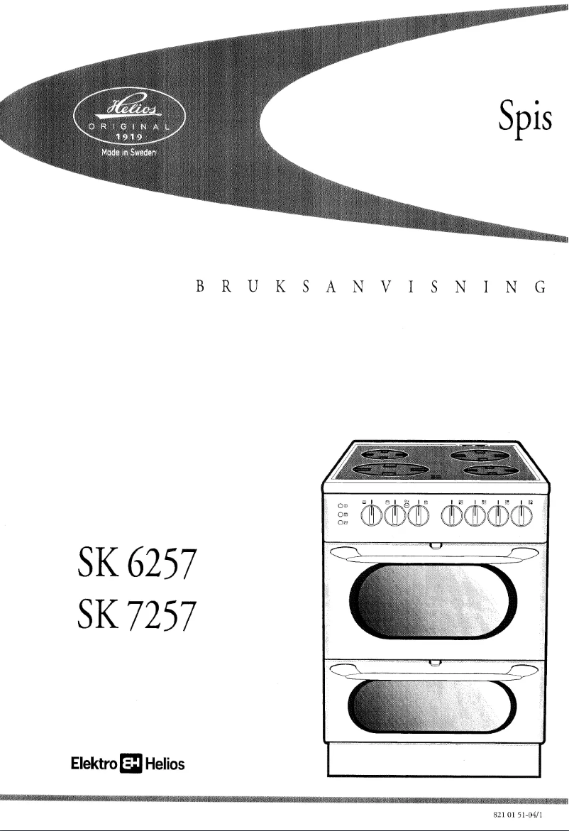 Page 1 de la notice Manuel utilisateur Elektro Helios SK6257