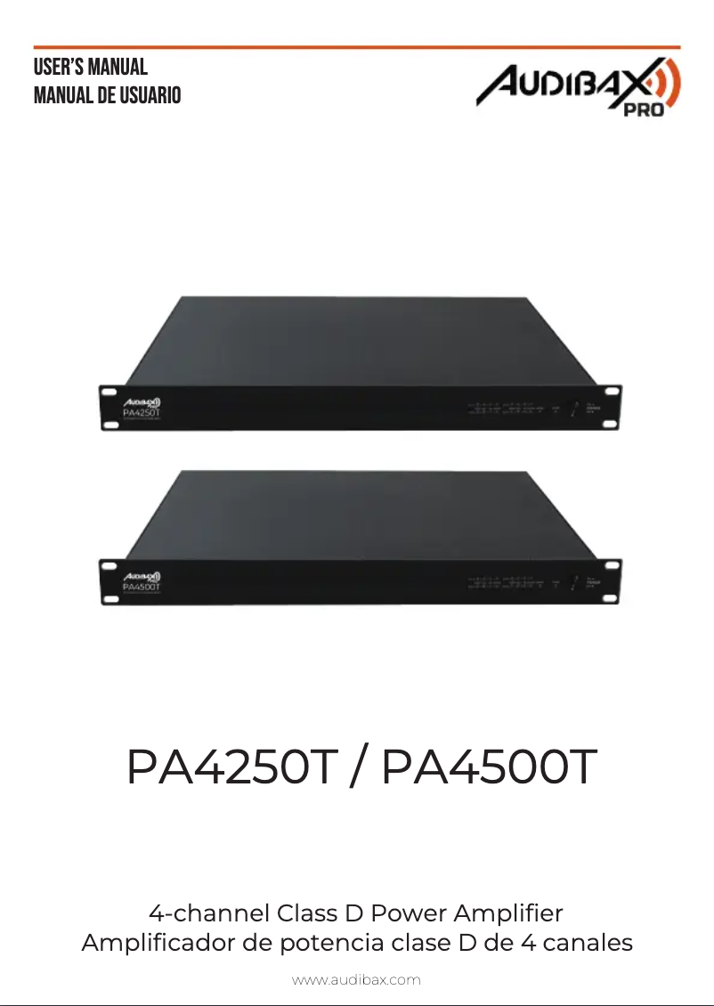 Page n°1 - Manuel utilisateur Audibax PA4250T
