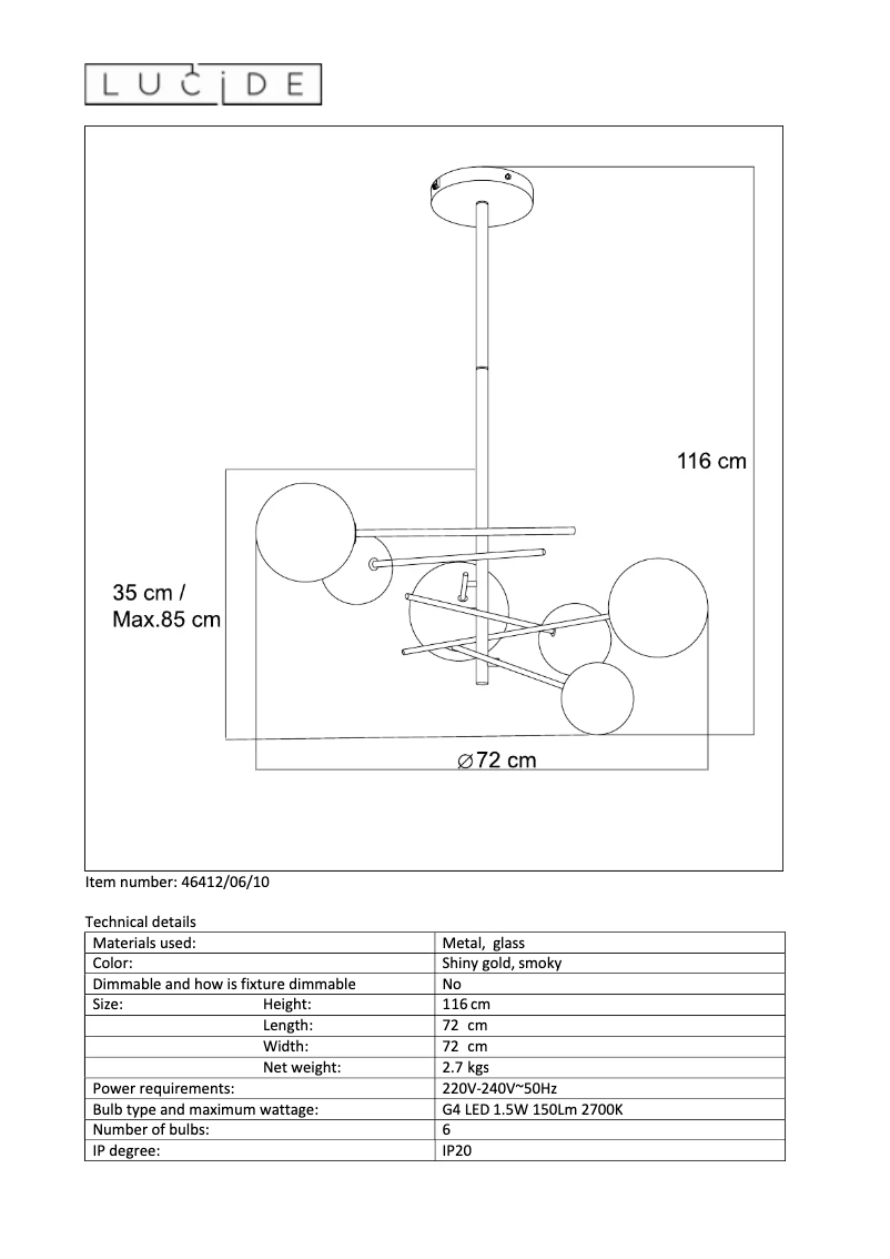 Image de la première page du manuel de l'appareil Alara