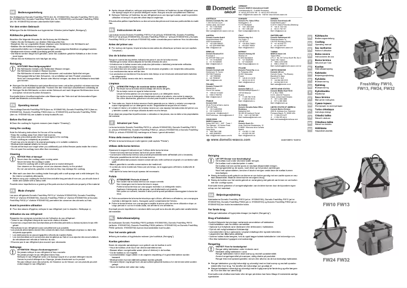 Page 1 de la notice Manuel utilisateur Waeco FreshWay FW 24