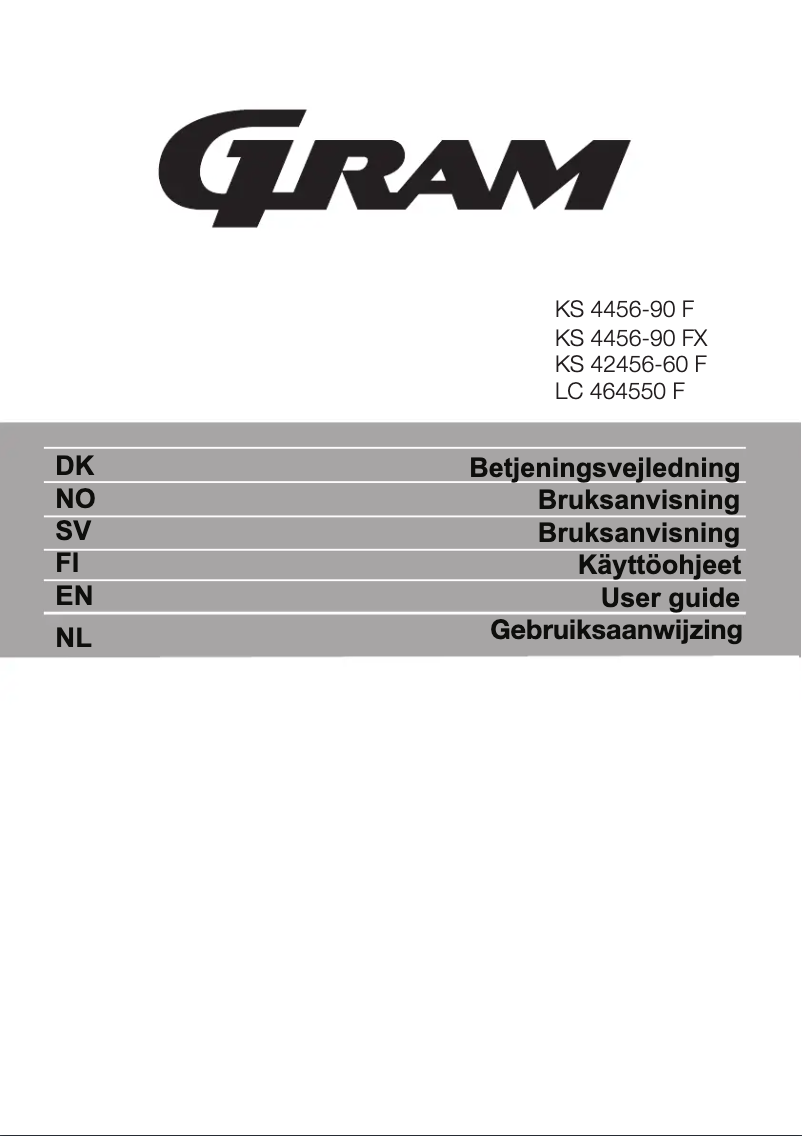 Page n°1 - Manuel utilisateur Gram KS 42456-60 F