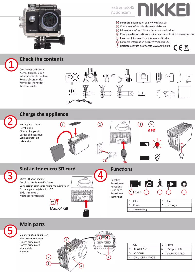 Page 1 de la notice Manuel utilisateur Nikkei Extreme X4S