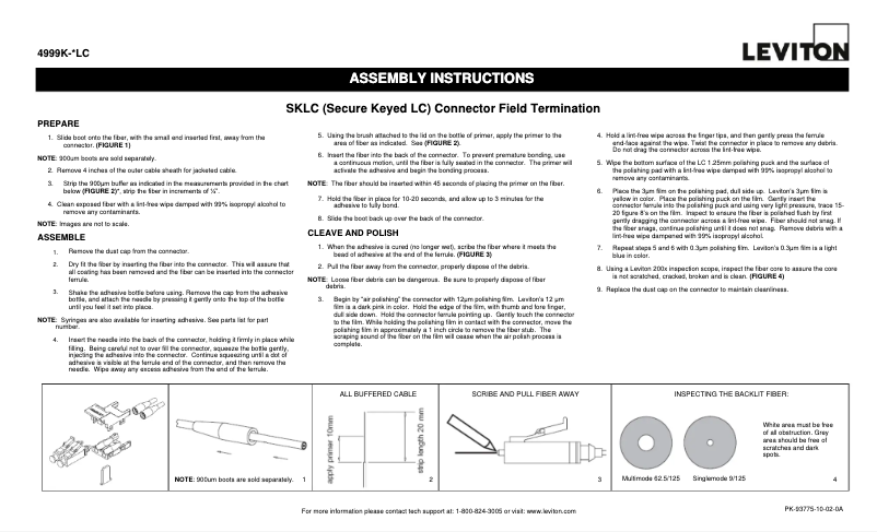 Page n°1 - Manuel utilisateur Leviton 4999K-ELC