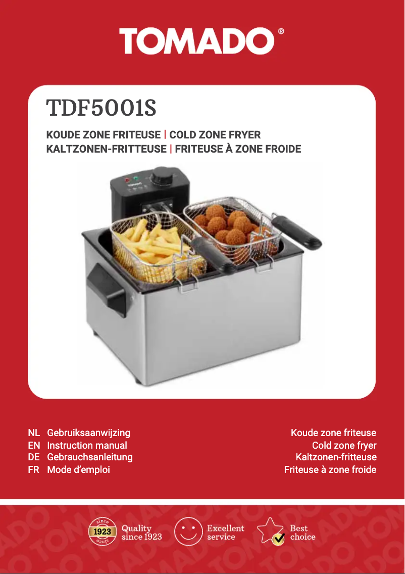 Page 1 de la notice Manuel utilisateur Tomado TDF5001S