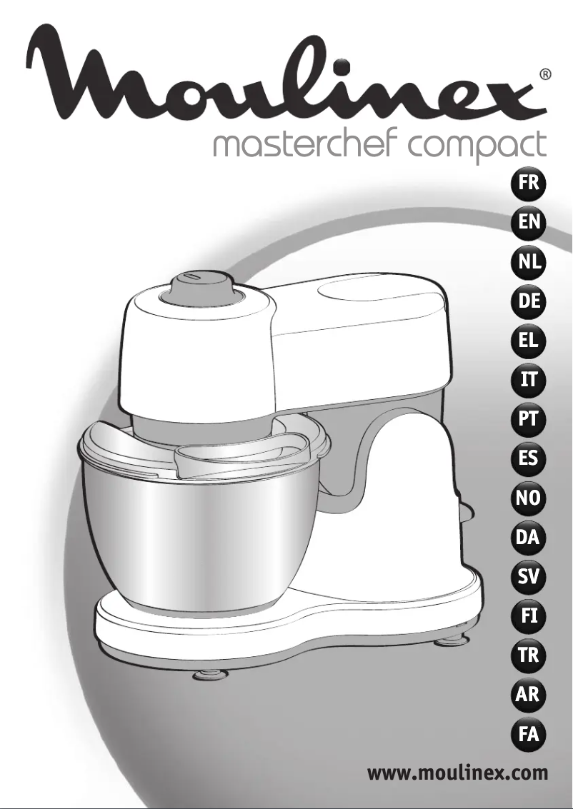 Page 1 de la notice Manuel utilisateur Moulinex Masterchef compact