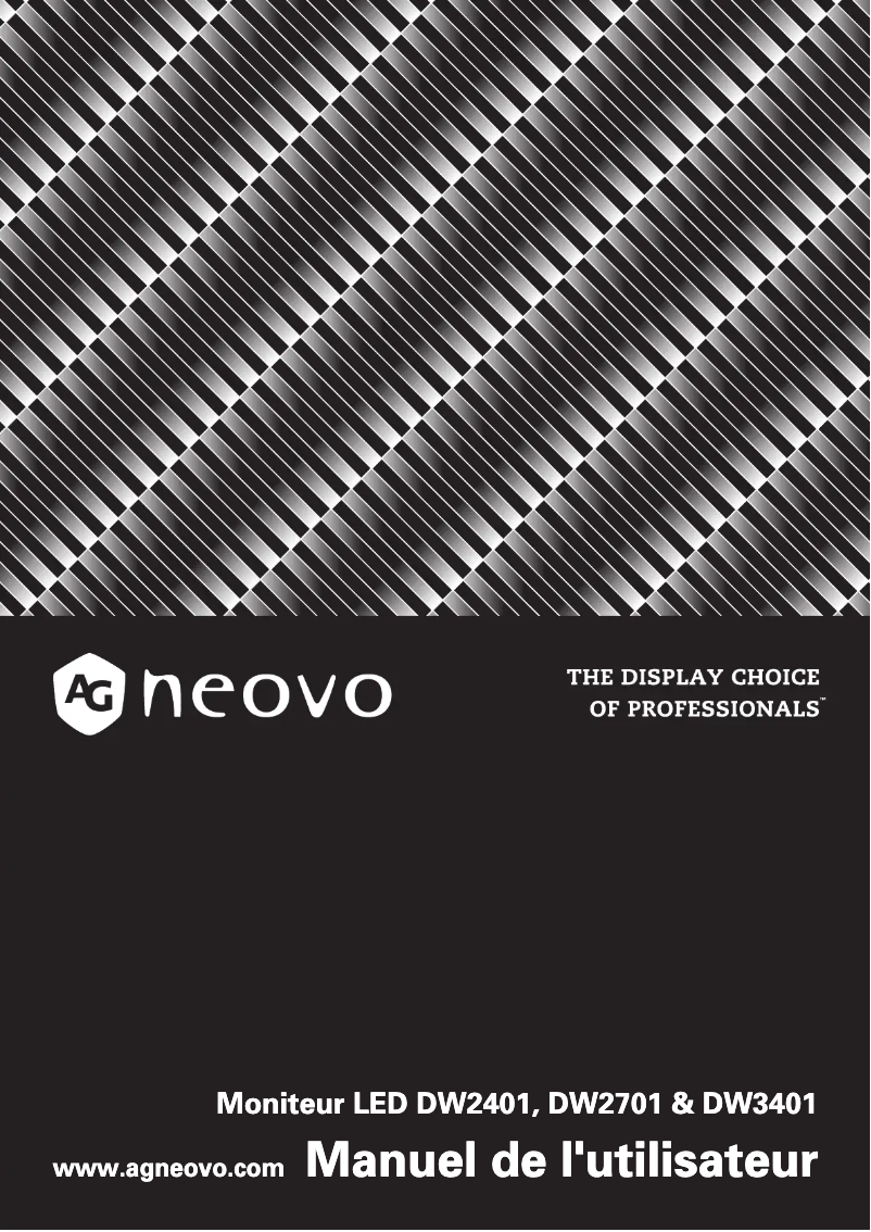 Page 1 de la notice Manuel utilisateur AG Neovo DW2701