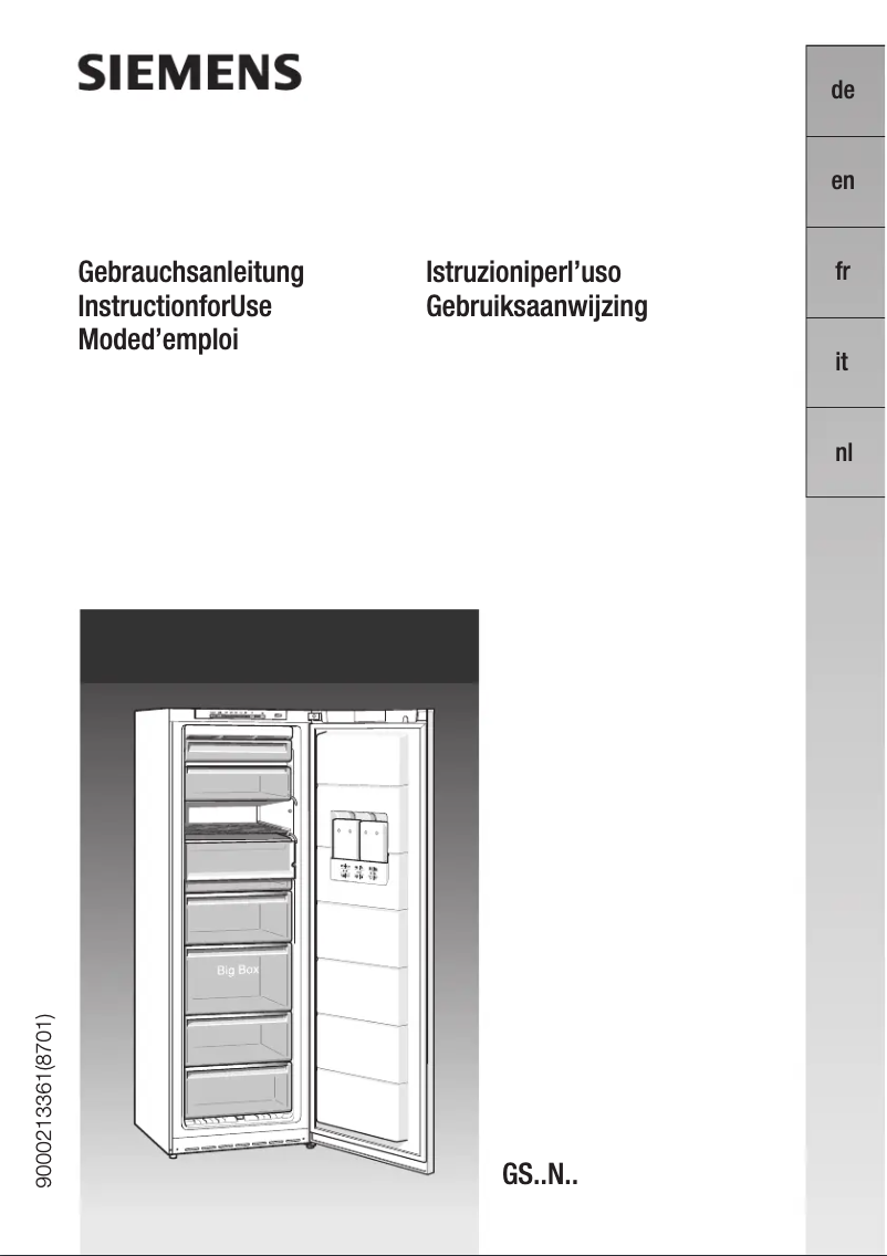 Page 1 de la notice Manuel utilisateur Siemens GS24NV01