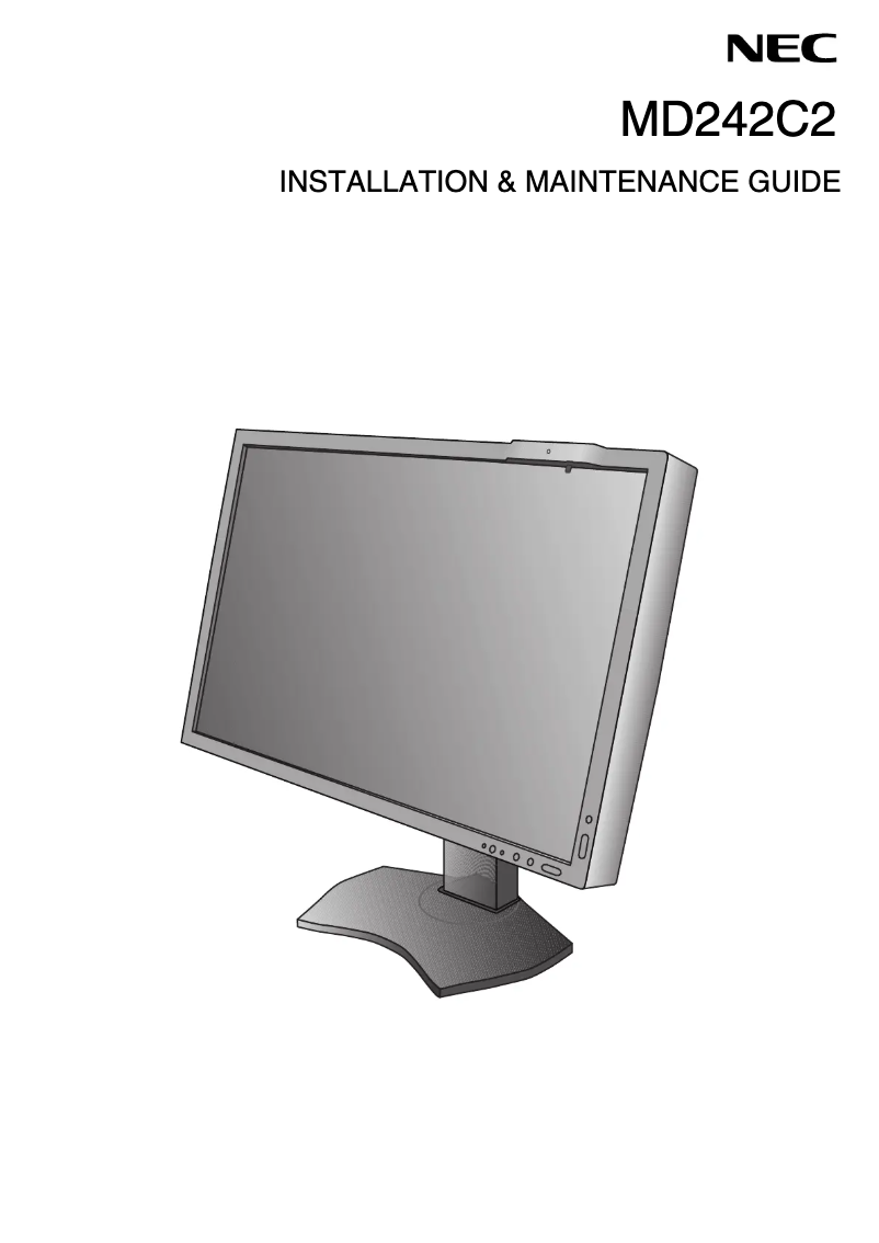 Página 1 del manual Manual de usuario NEC MultiSync MD242C2